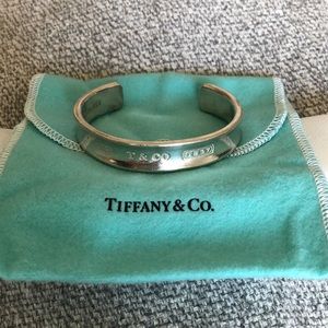 Tiffany sterling silver open bangle, authentic